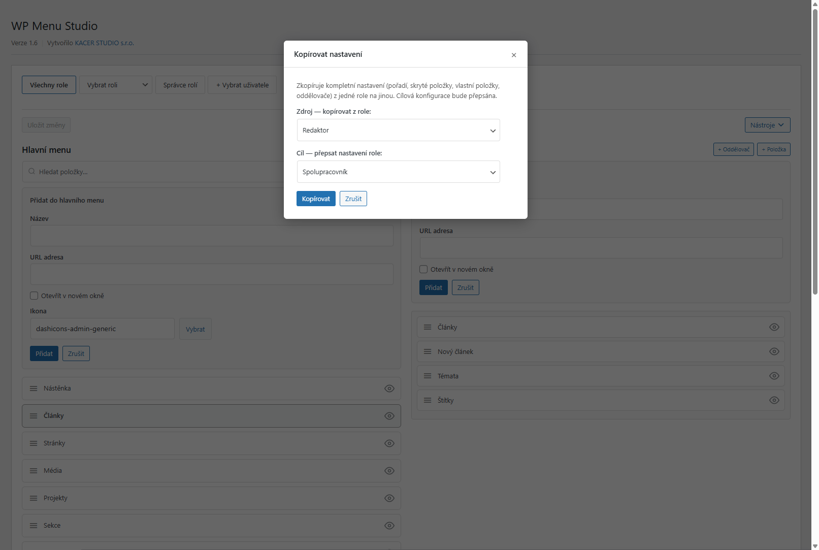 WP Menu Studio – screenshot 8